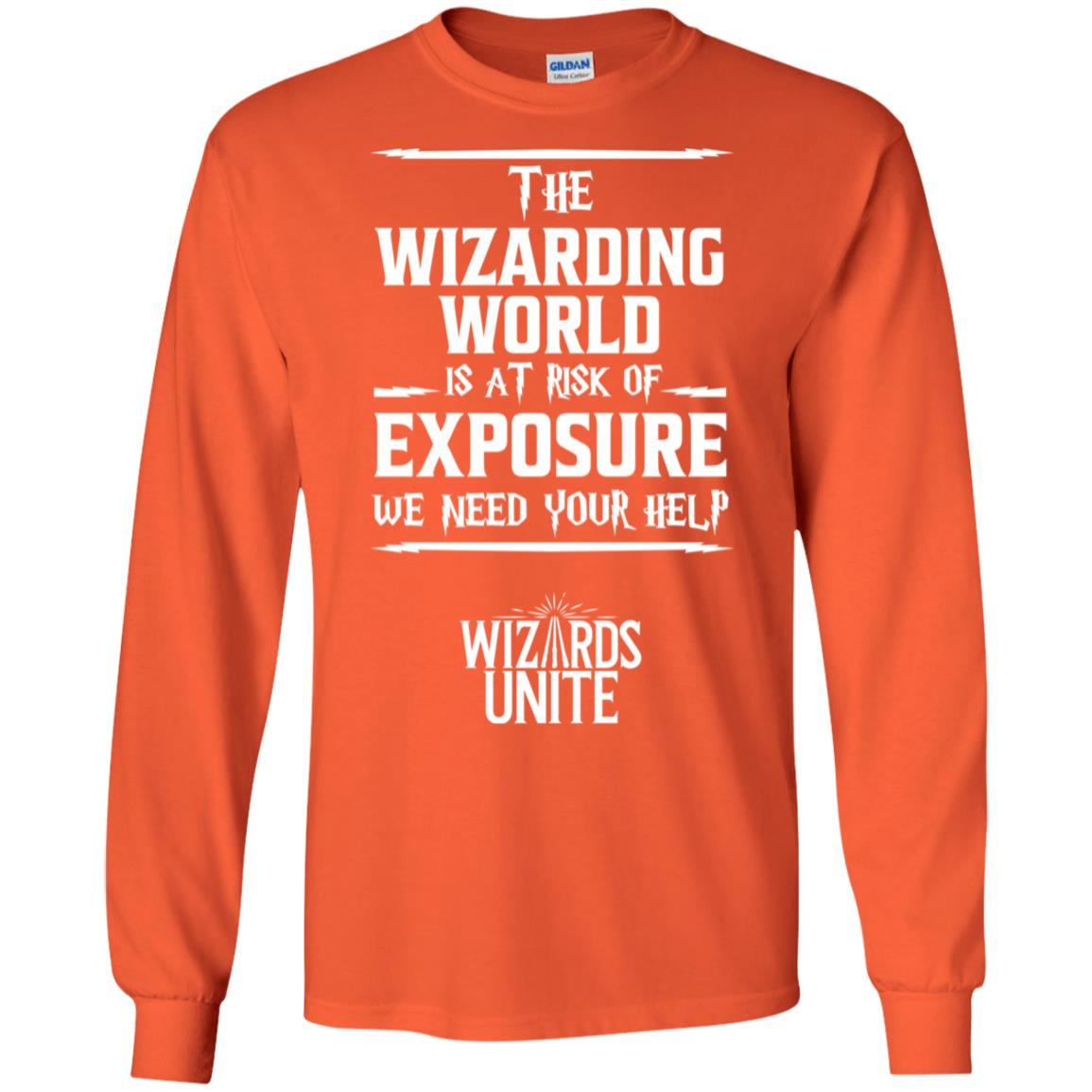 The Wizarding World Is At Risk Of Exposure Harry Potter T-shirt Orange