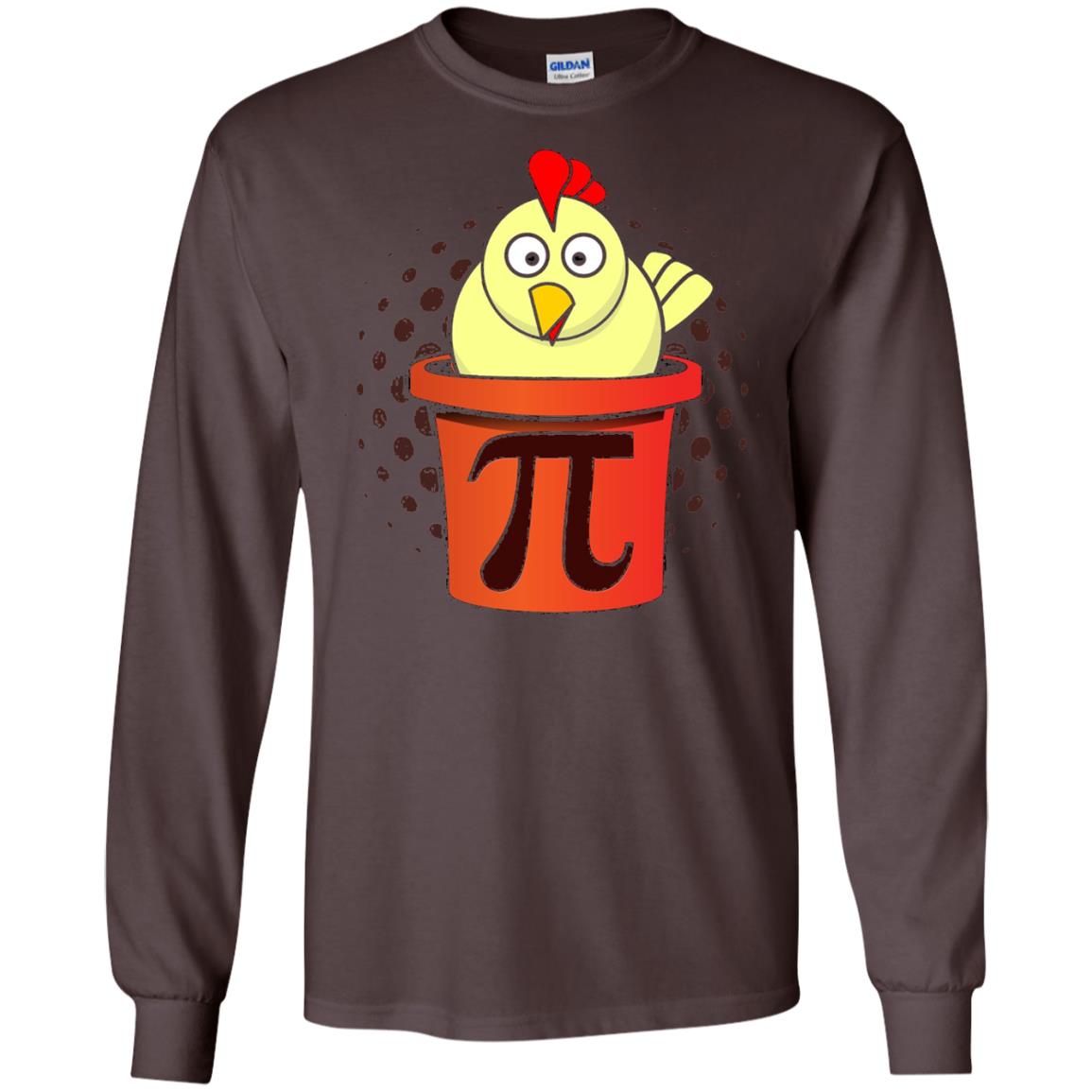 Chicken Pot Pi Funny Math T-shirt Dark Chocolate