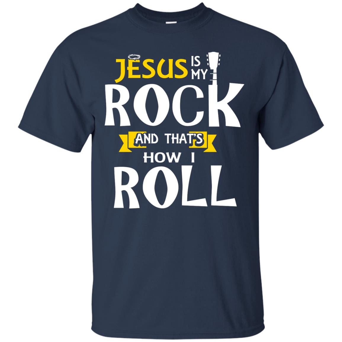 Jesus Is My Rock Christian Shirt For Rock Lover Navy