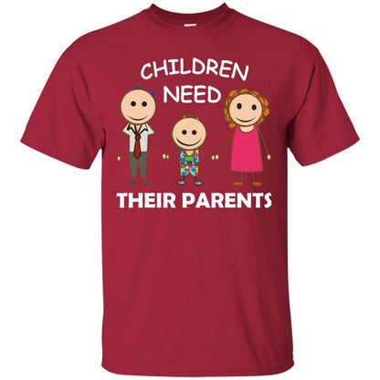 Children Need Their Parents End Separation Family Shirt Cardinal