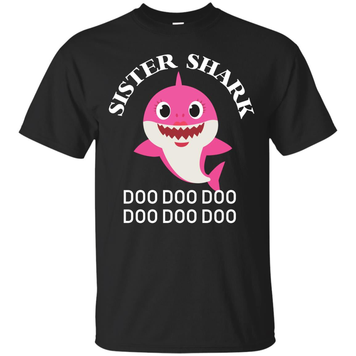 Sister Shark Family Shark Shirt Black