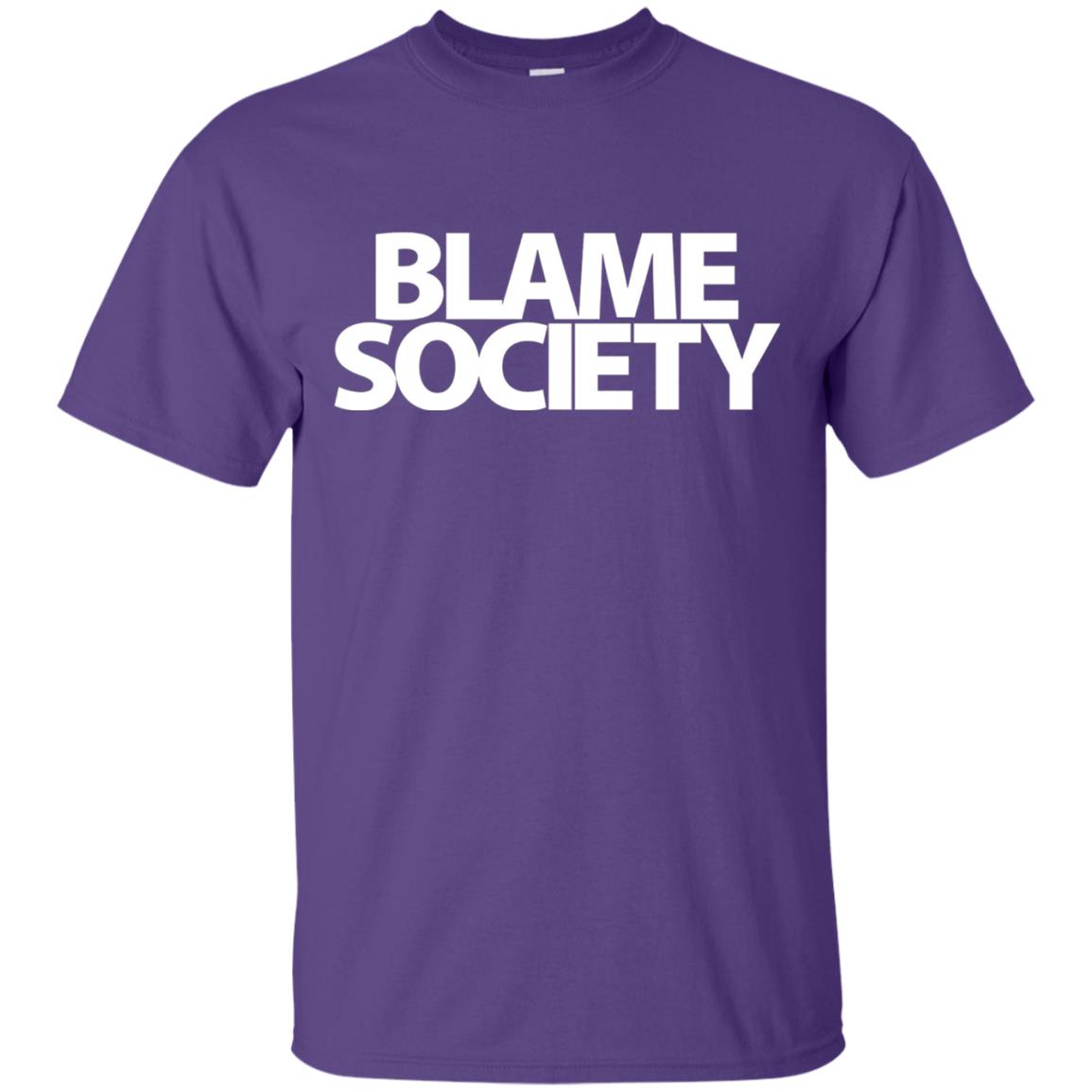 Mens Blame Society Urban Hip Hop T-shirt Purple