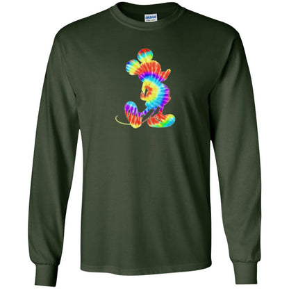 Cartoon T-shirt Tie-dye Mickey Mouse T-shirt Forest Green