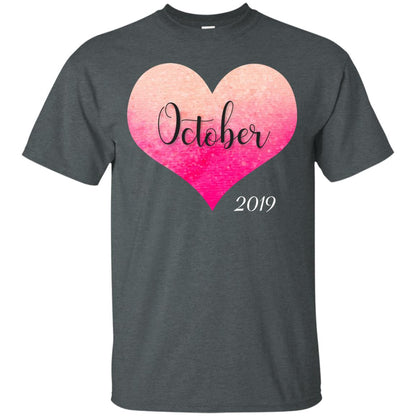 Pregnancy Reveal Announcement Party October 2019 Shirt Dark Heather