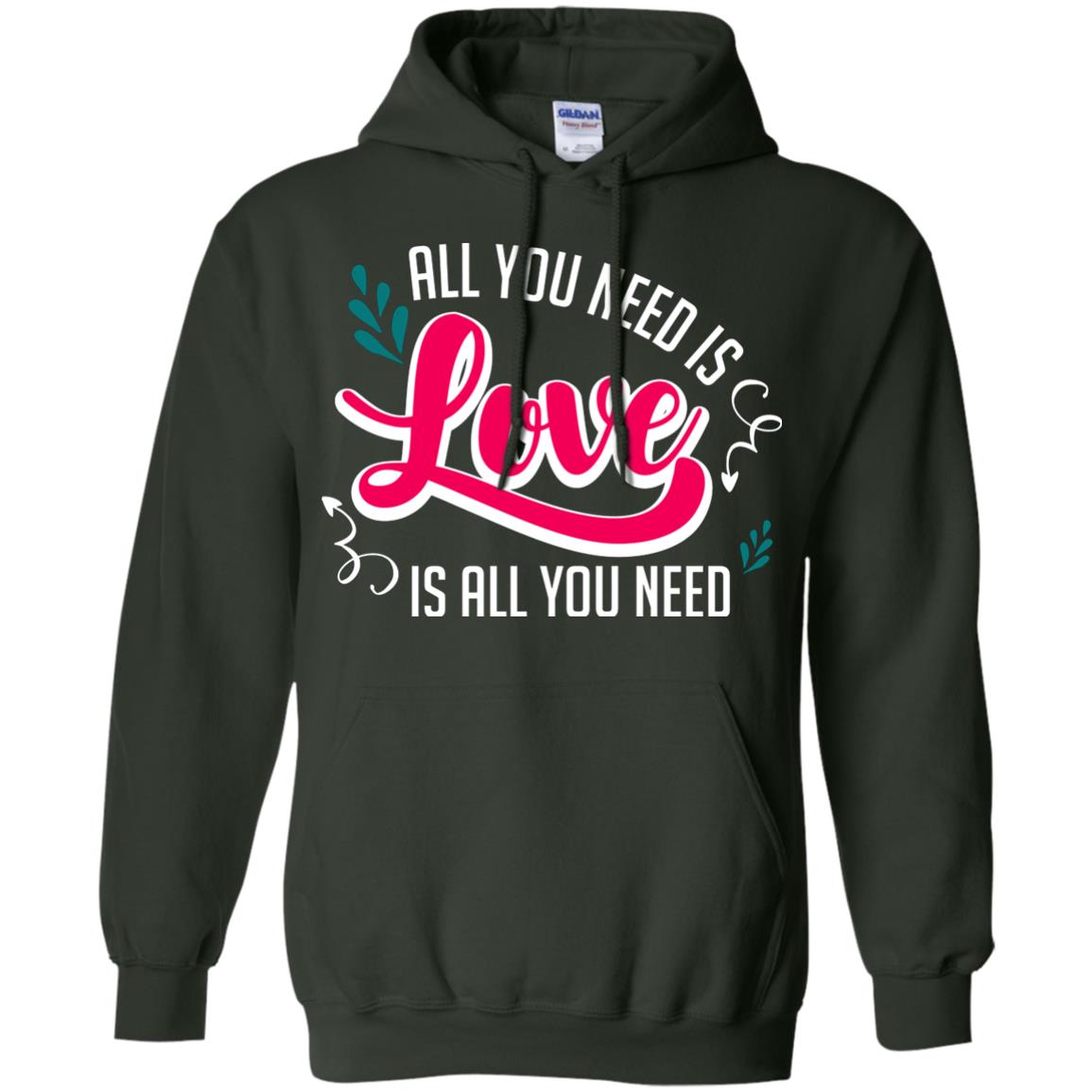 All You Need Is Love T-shirt Forest Green