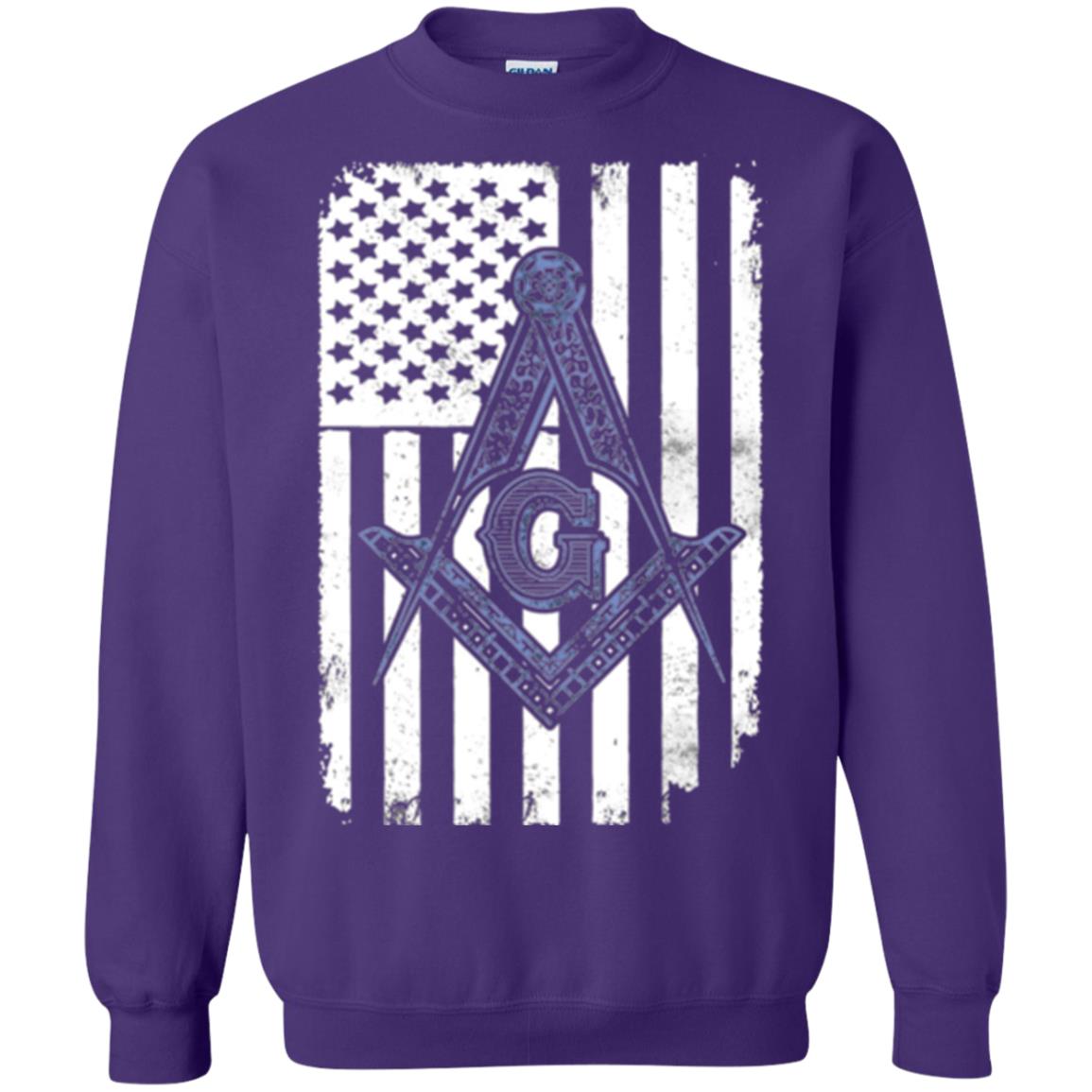 Freemason Usa Flag Logo Freemasonry America T-shirt Purple