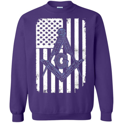 Freemason Usa Flag Logo Freemasonry America T-shirt Purple
