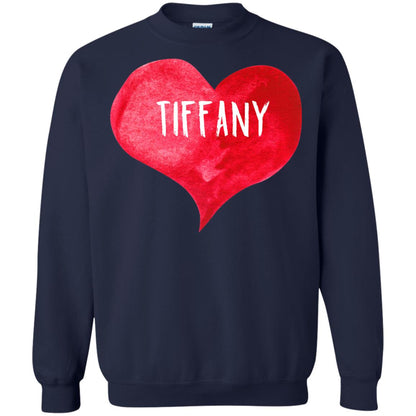Valentine_s Day T-shirt I Love Tiffany Love Heart T-shirt Navy