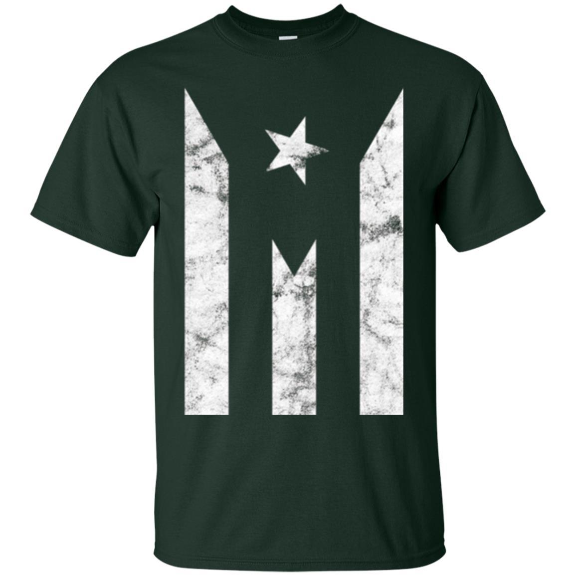 Boricua T-shirt Puerto Rico Black Flag T-shirt Forest Green
