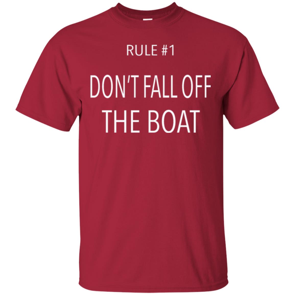 Cruise T-shirt Rule 1 Don_t Fall Off The Boat Cardinal
