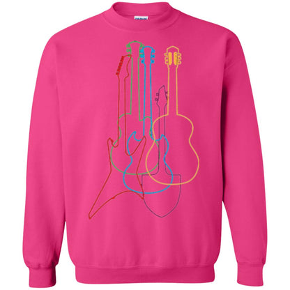 Colored Guitars Electric Acoustic Classical T-shirt Heliconia