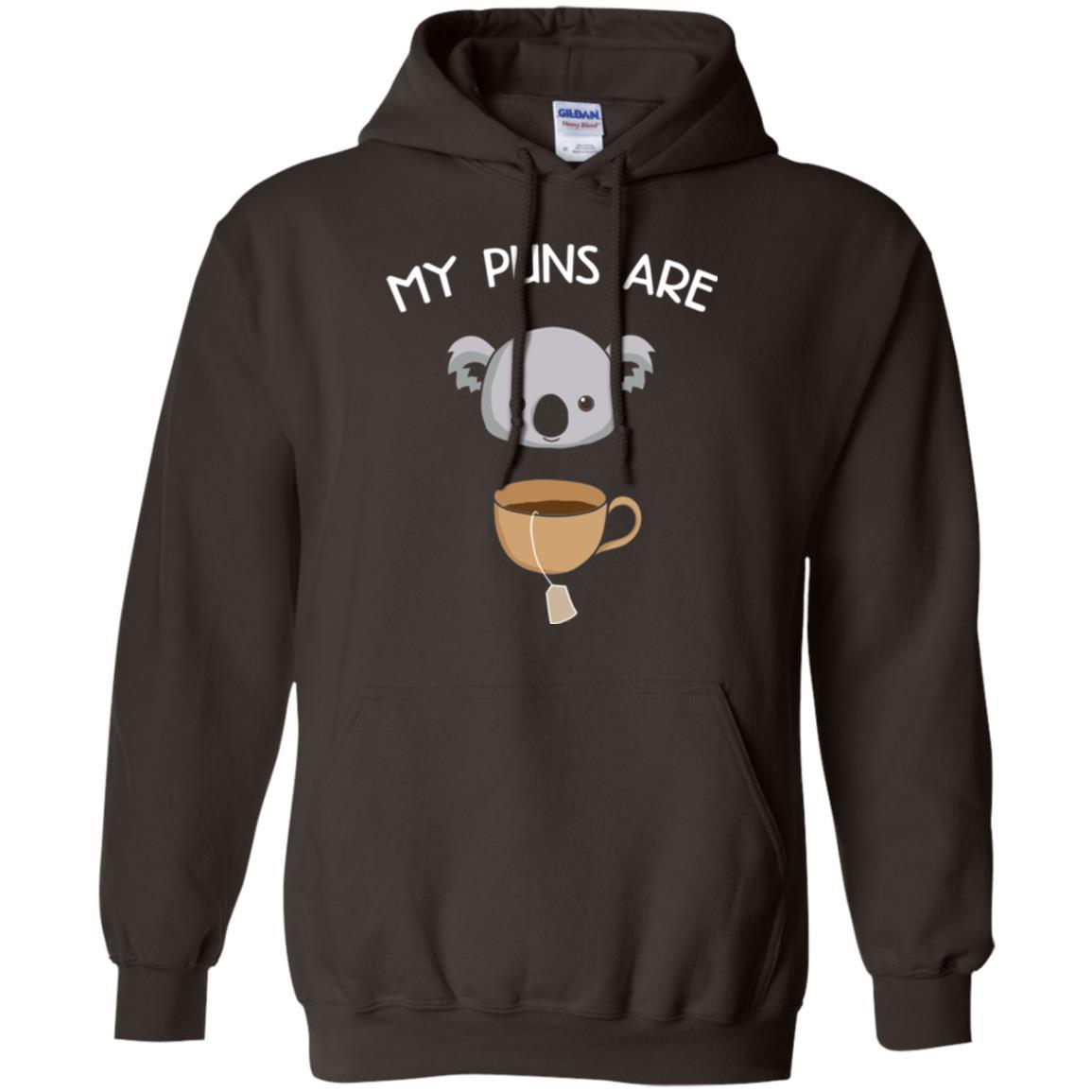 Animal Puns T-shirt My Puns Are Koala Tea Dark Chocolate