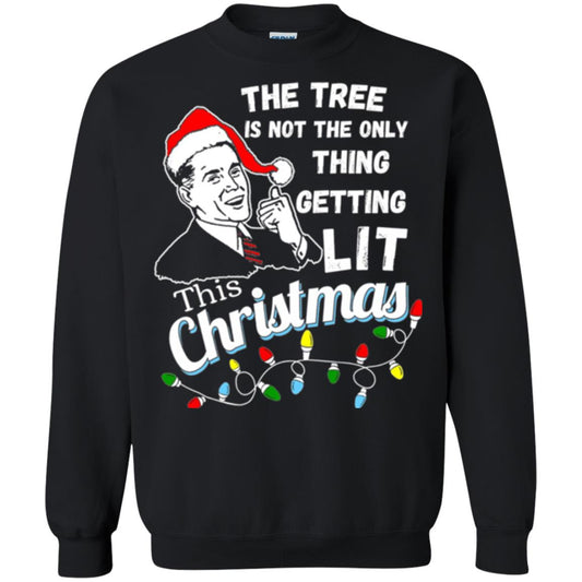 Christmas T-shirt The Tree Isn_t The Only Thing Getting Lit This Christmas Black