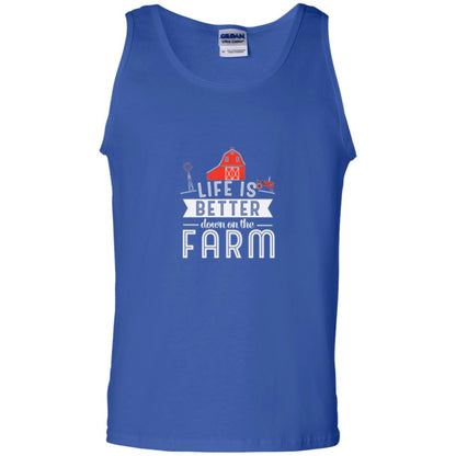 Life Is Better Down On The Farm Farmer T-shirt Royal