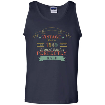 Vintage Made In Old 1949 Original Limited Edition Perfectly Aged 69th Birthday T-shirt Navy