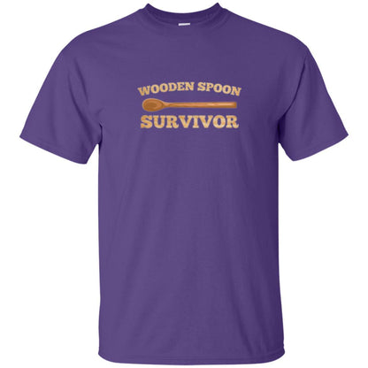 Sarcastic T-shirt Wooden Spoon Survivor T-shirt Purple