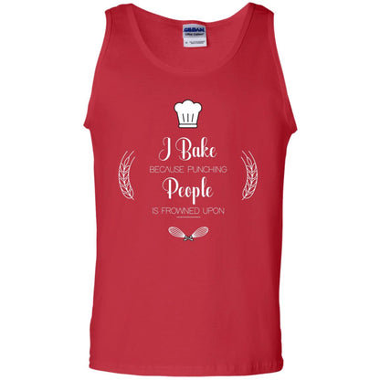 I Bake Because Punching People Is Frowned Upon Baking Lovers Shirt Red