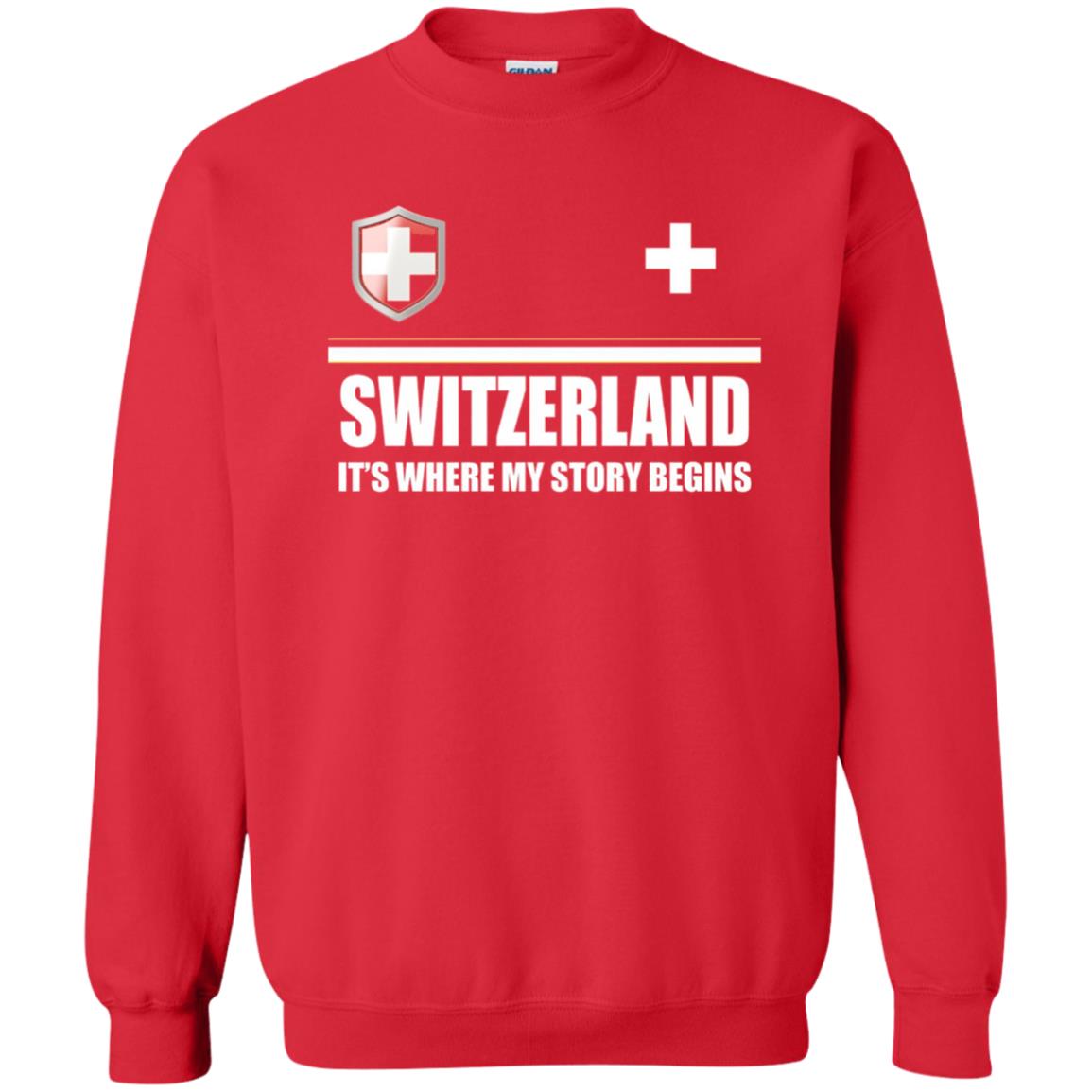 Switzerland Flag T-shirt Red