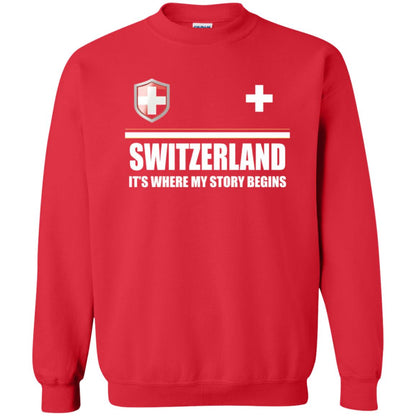 Switzerland Flag T-shirt Red