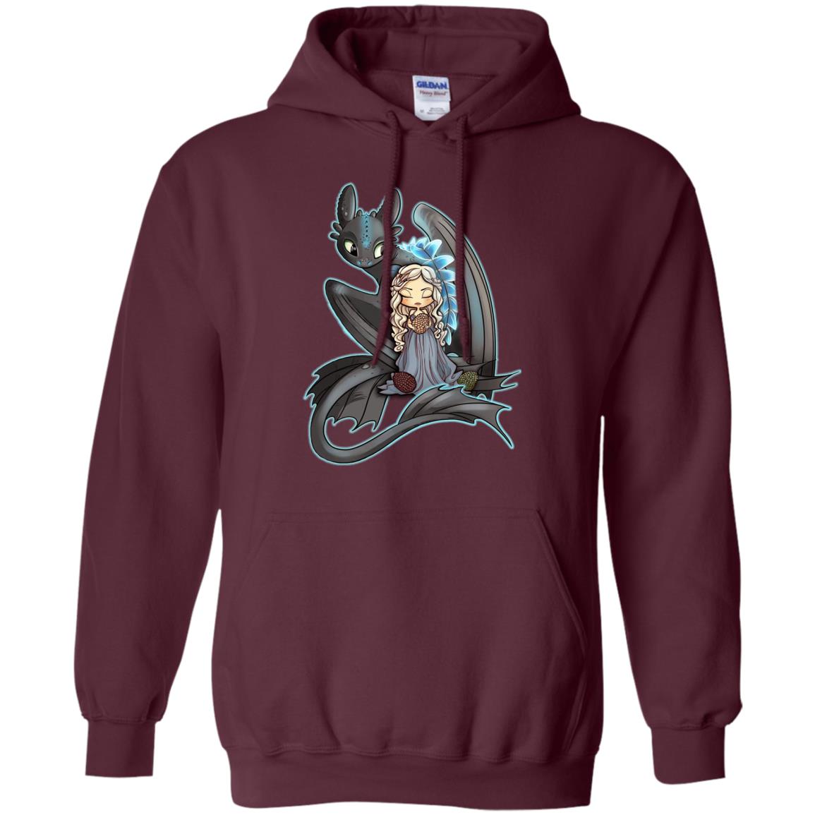 Dragon Night Fury Cartoon Shirt Maroon