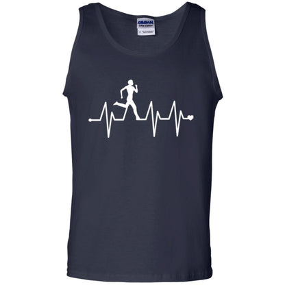 Running T-shirt Athletics Heartbeat Pulse Navy