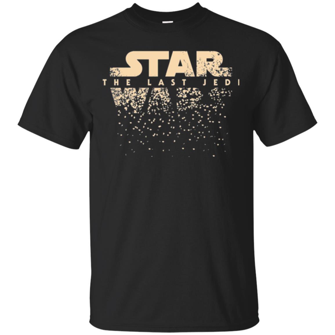 Star Wars Last Jedi Disintegrated Logo Graphic T-shirt Black