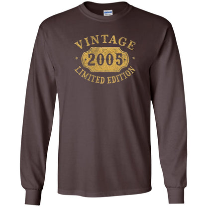 Brithday T-shirt Vintage 2005 Limited Edition Dark Chocolate
