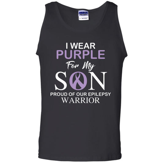 Epilepsy Warrior T-shirt I Wear Purple For My Son Proud Of Our Epilepsy Warrior Black