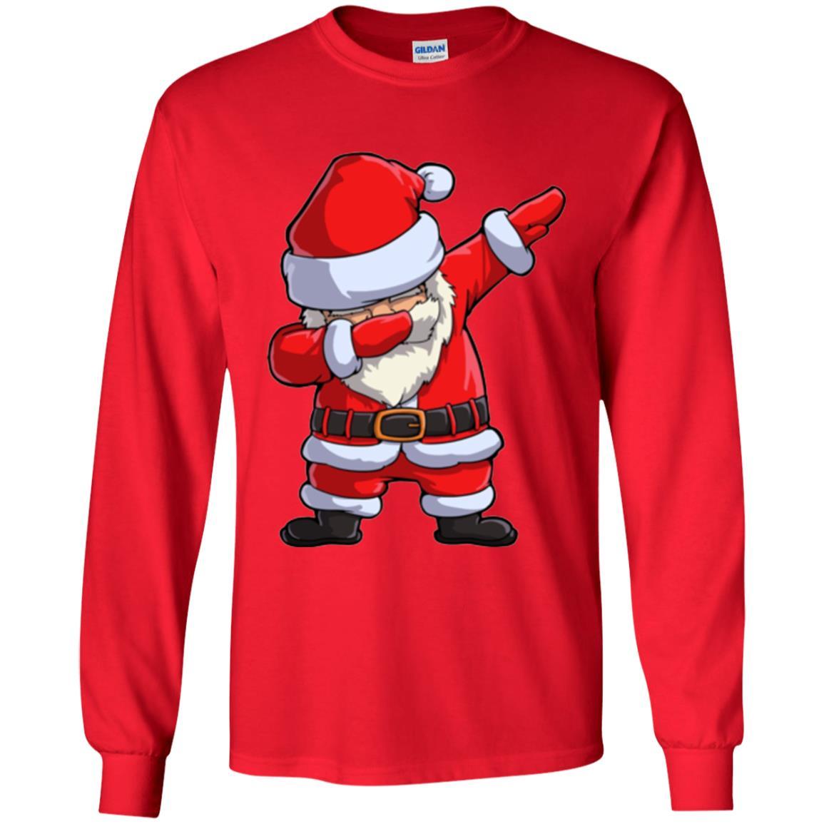 Christmas T-shirt Dabbing Santa Claus Red