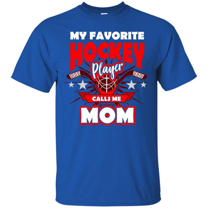 My Favorite Hockey Player Call Me Mom Hockey Mommy Shirt Royal