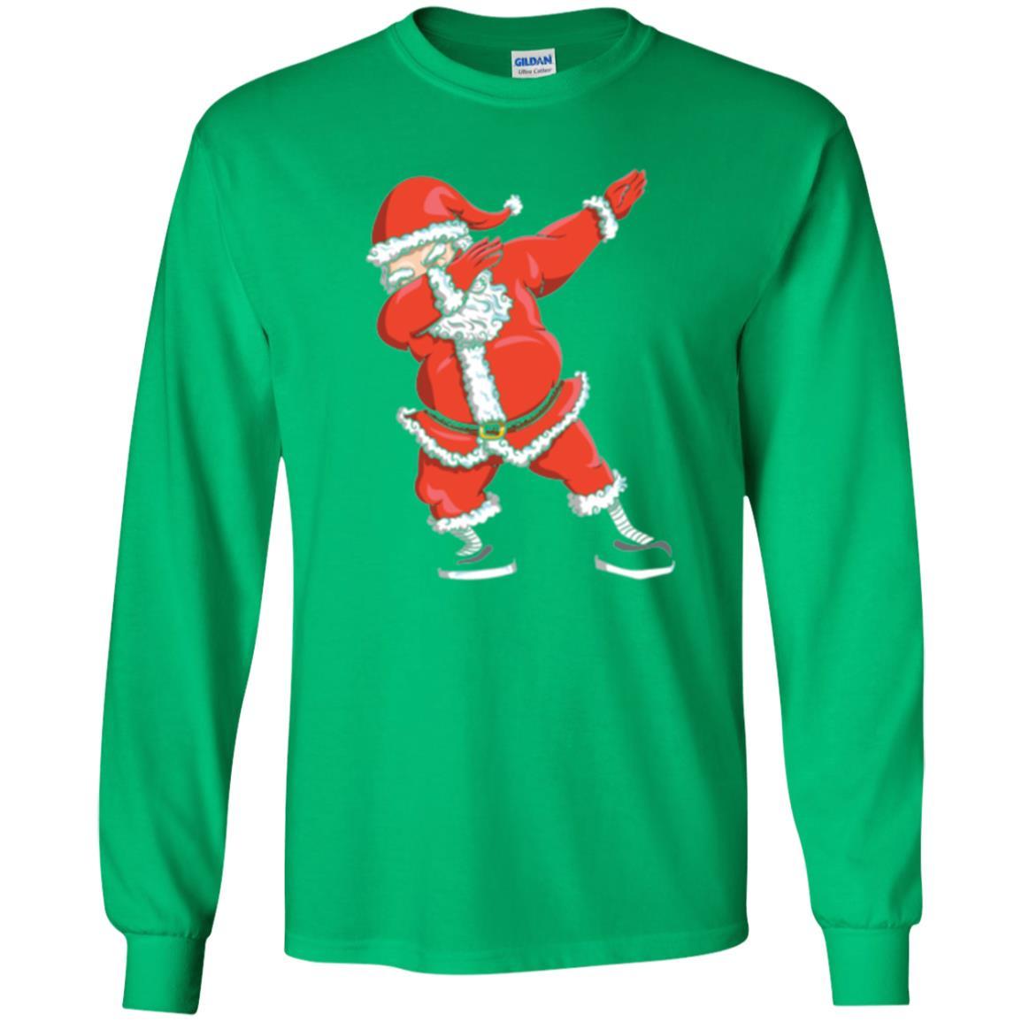 Christmas T-shirt Dabbing Santa Claus T-shirt Irish Green