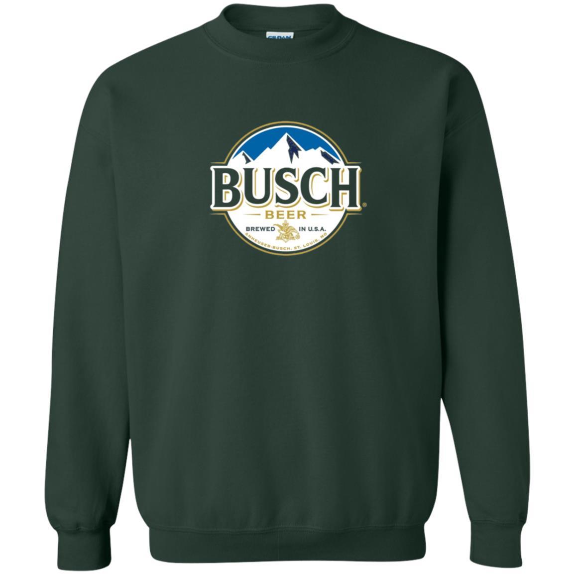 Beer Lovers T-shirt Busch Beer Forest Green