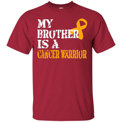 My Brother Is A Cancer Warrior Kidney Cancer Survivor Shirt Cardinal