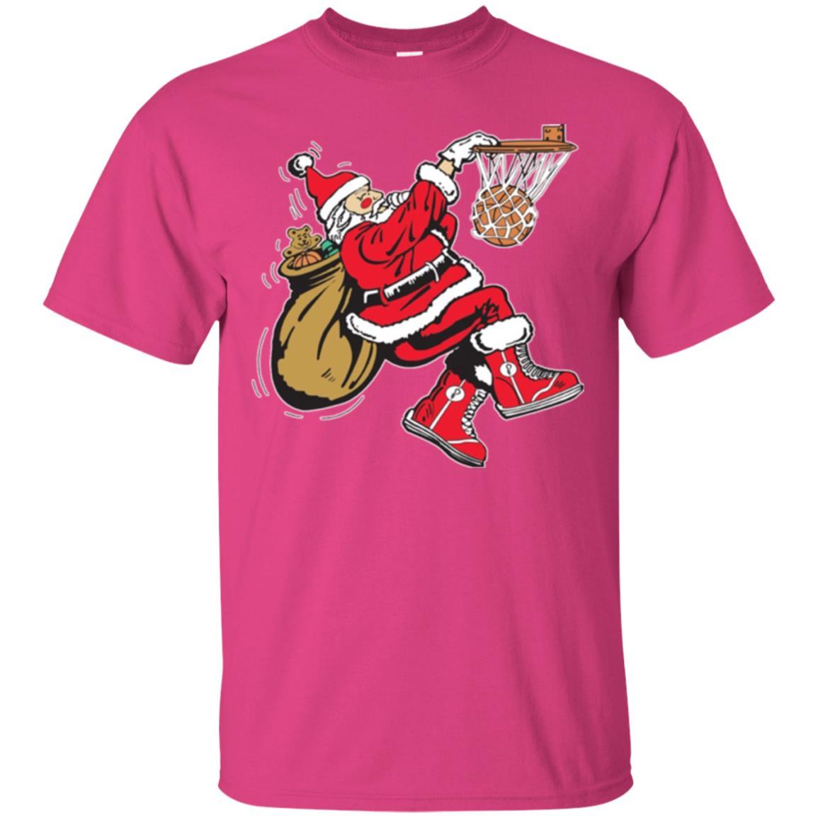 Christmas T-shirt Basketball Santa Claus Heliconia