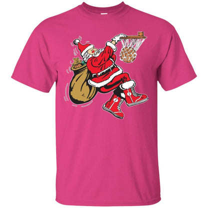 Christmas T-shirt Basketball Santa Claus Heliconia