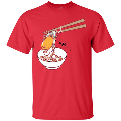 Gudetama Chopsticks T-shirt Red