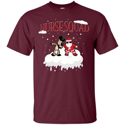 Nurse Squad Nursing X-mas Gift Shirt Maroon