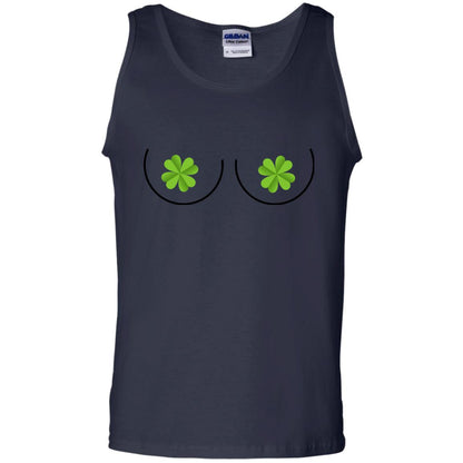 Shamrocks Breast Saint Patrick_s Day T-shirt Navy