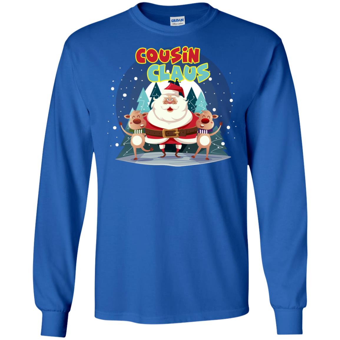 Cousin Claus Matching Family X-mas Gift Shirt Royal