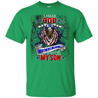 God Sent Me My Veteran Son Daddy T-shirt Irish Green