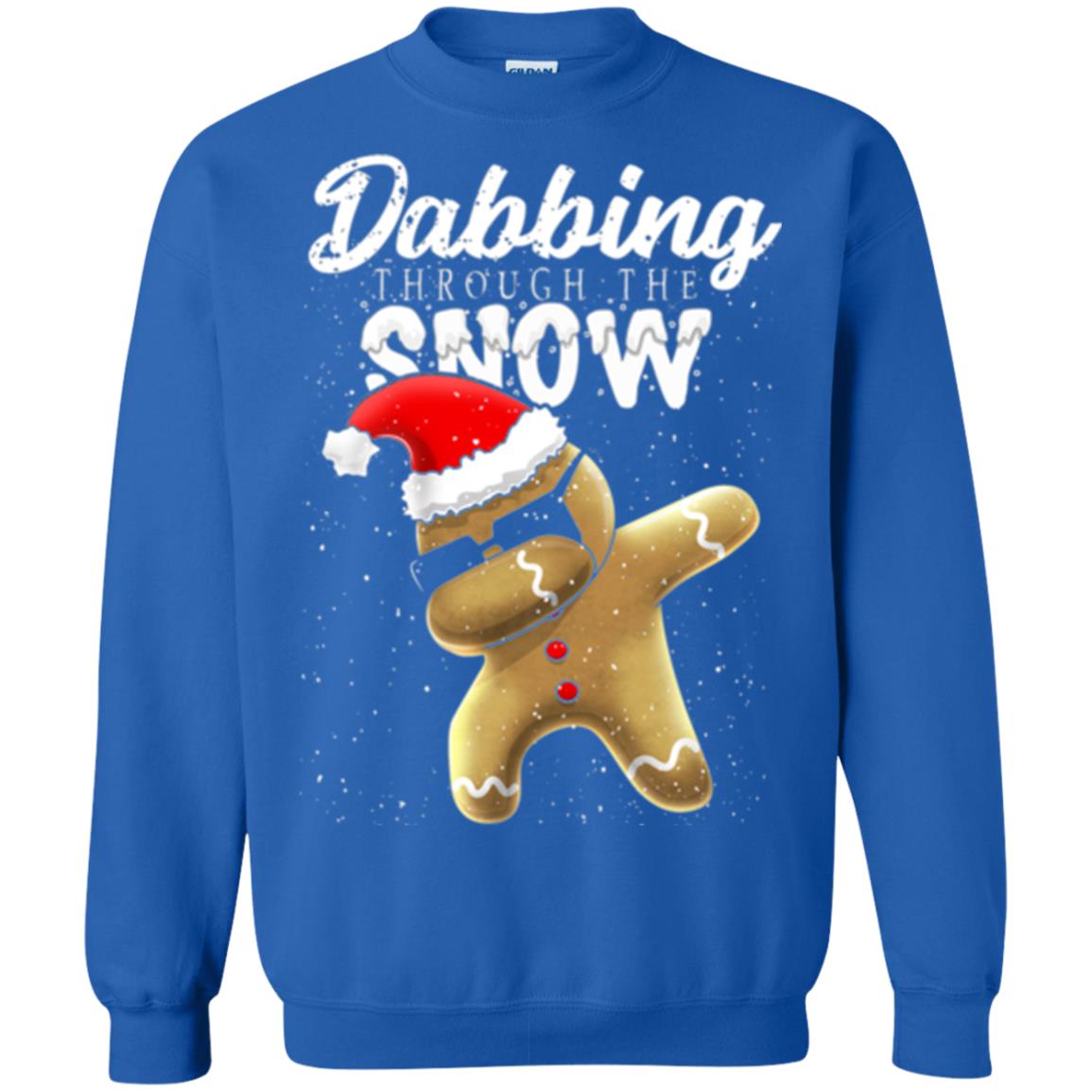 Dabbing Gingerbread T-shirt Dabbing Through The Snow Royal