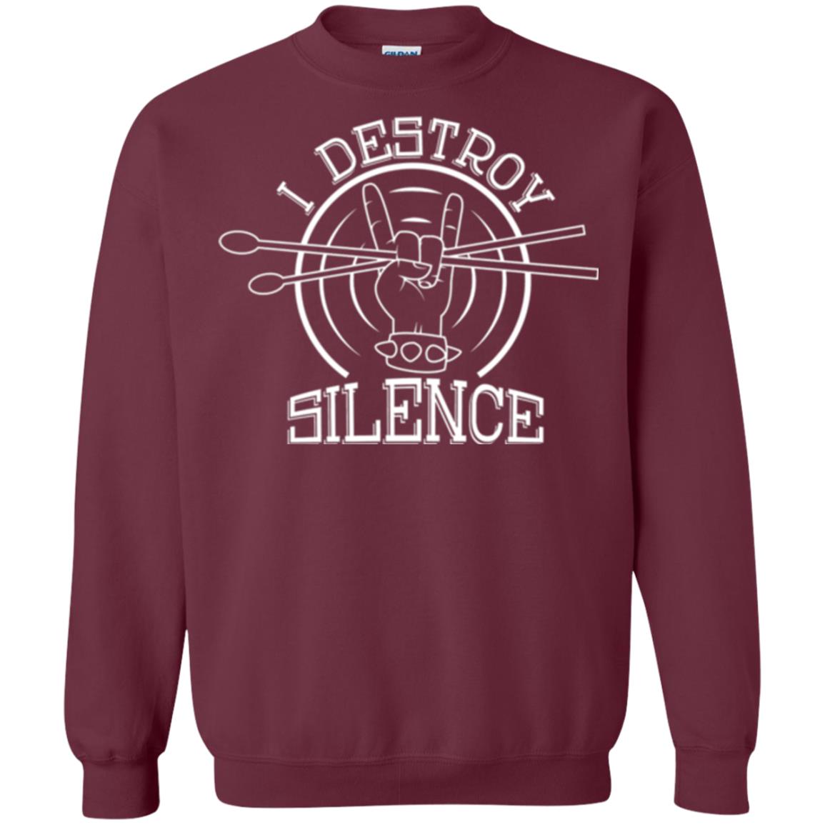 Drummer T-shirt I Destroy Silence Maroon