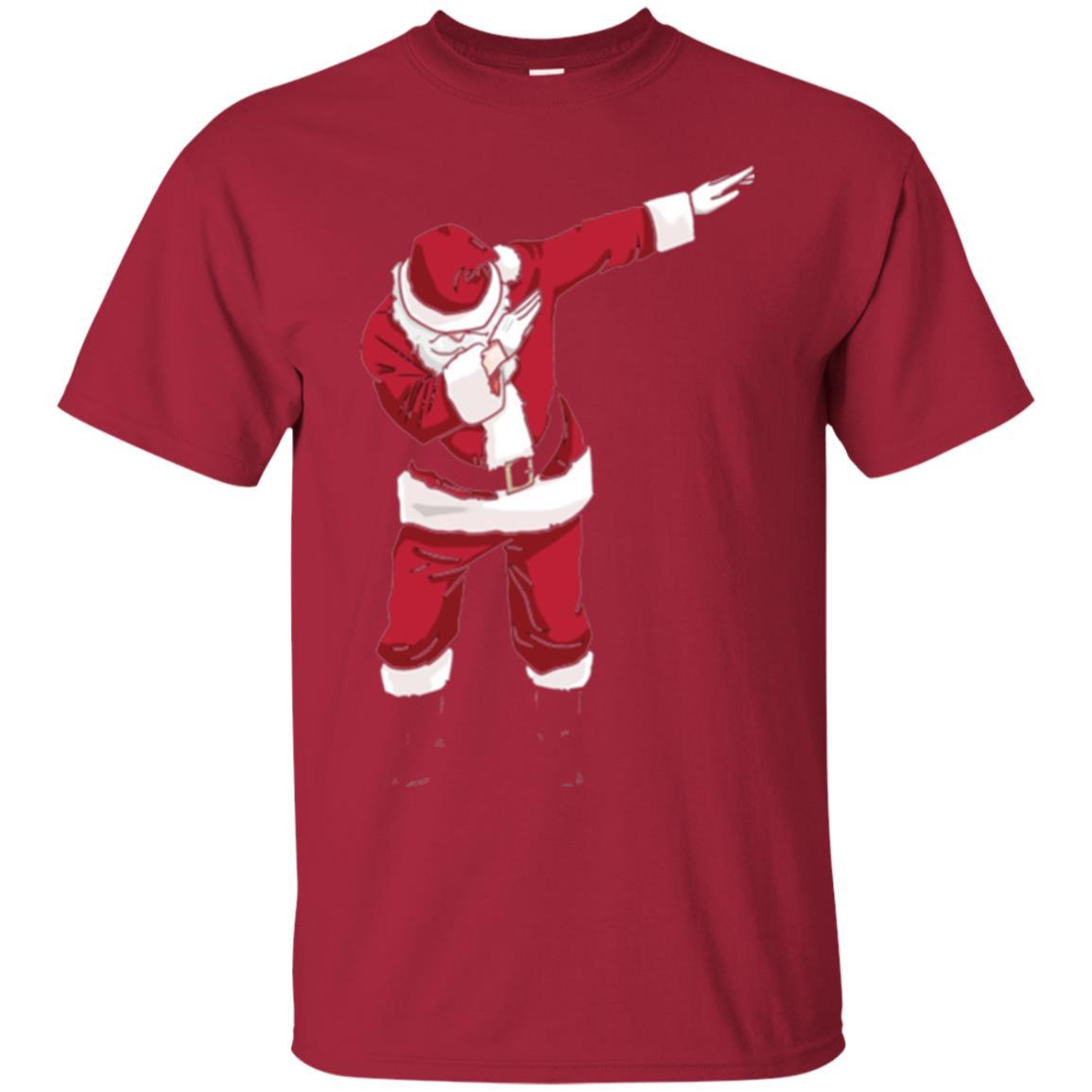 Christmas T-shirt Dabbing Santa Cardinal