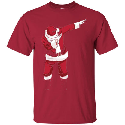 Christmas T-shirt Dabbing Santa Cardinal