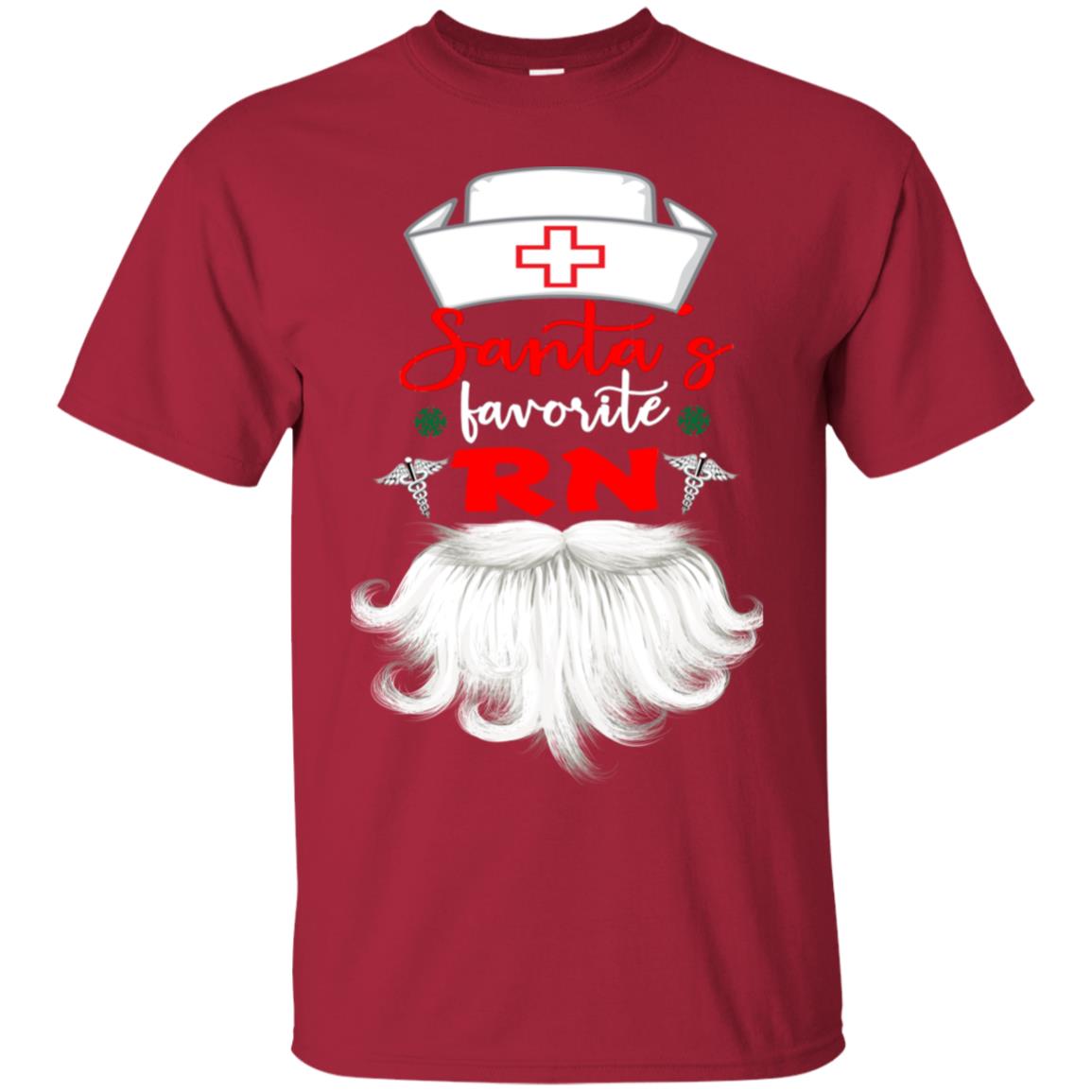 Santa's Favorite Rn Nursing Idea Shirt Cardinal
