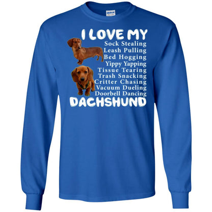 Dachshund T-shirt Sock Stealing Bed Hogging Royal