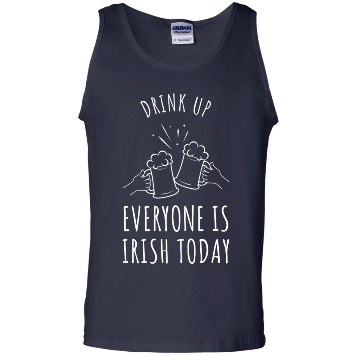St. Patrick_s Day T-shirt Drink Up Everyone Is Irish Toda Navy