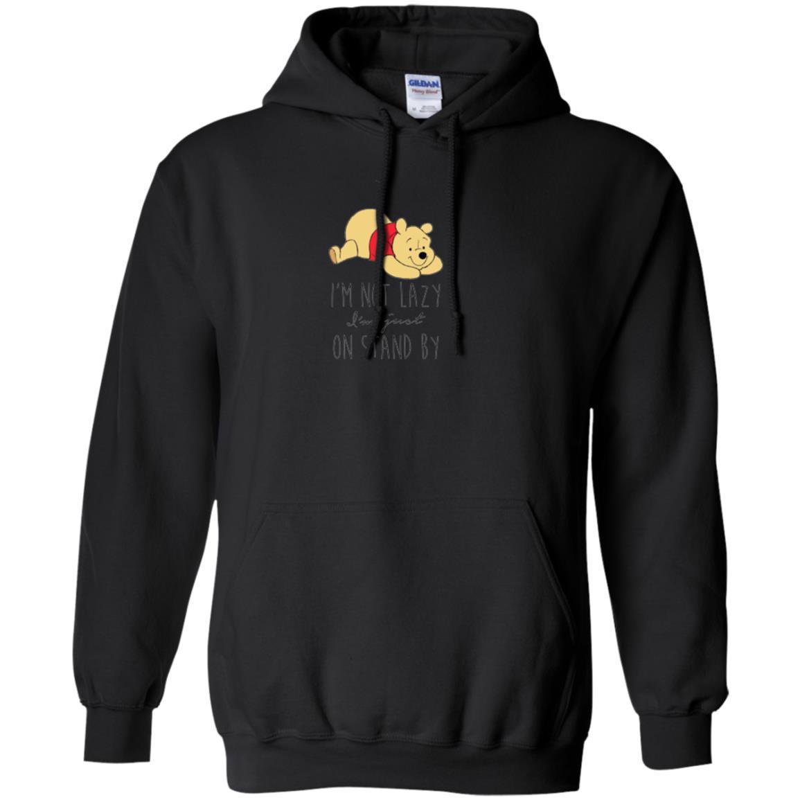 Cartoon T-shirt I'm Not Lazy I'm Just On Stand By Black