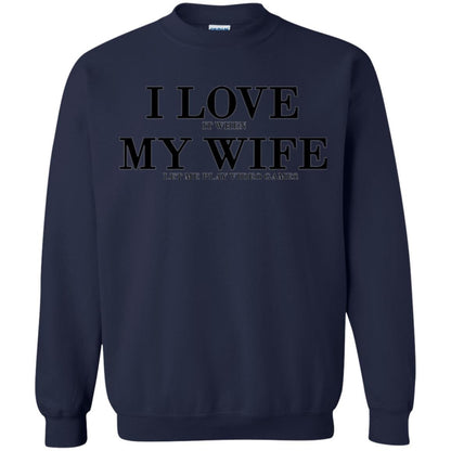 Husband T-shirt I Love It When My Wife Let Me Play Video Games Navy