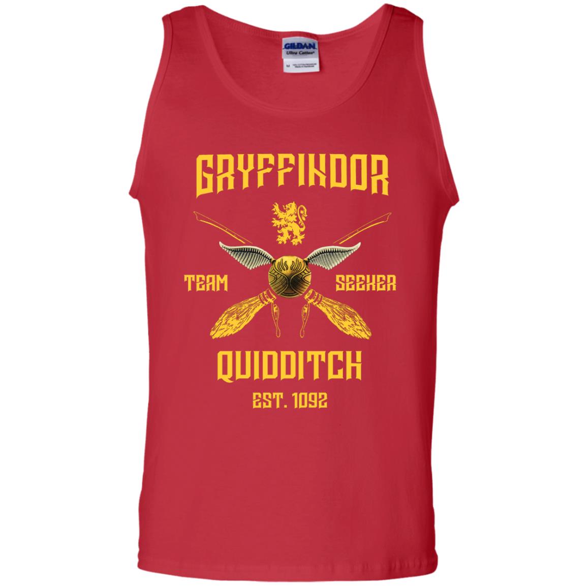 Gryffindor Quiddith Team Seeker Est 1092 Harry Potter ShirtG220 Gildan 100% Cotton Tank Top